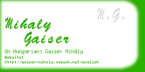 mihaly gaiser business card